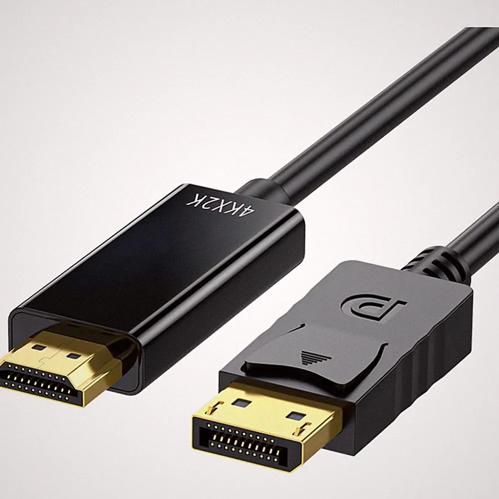 4K HDMI Kabel DisplayPort auf HDMI 1m, 2K 60Hz, Monitor, Projektor, Laptop
