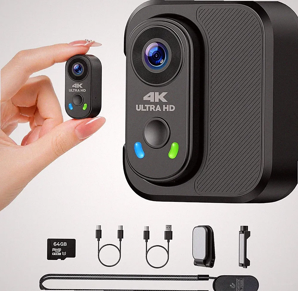 4K Mini Action Cam & Bodycam Körperkamera EIS 150° Weitwinkel POV Vlog Kamera DE