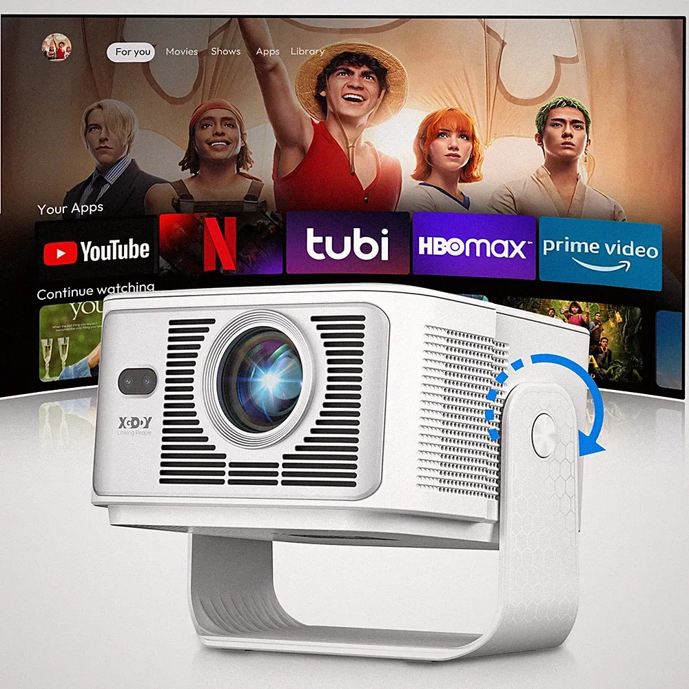 4K Mini Beamer 4K HD LED Android TV mit WLAN Bluetooth Heimkino Smart Projektor