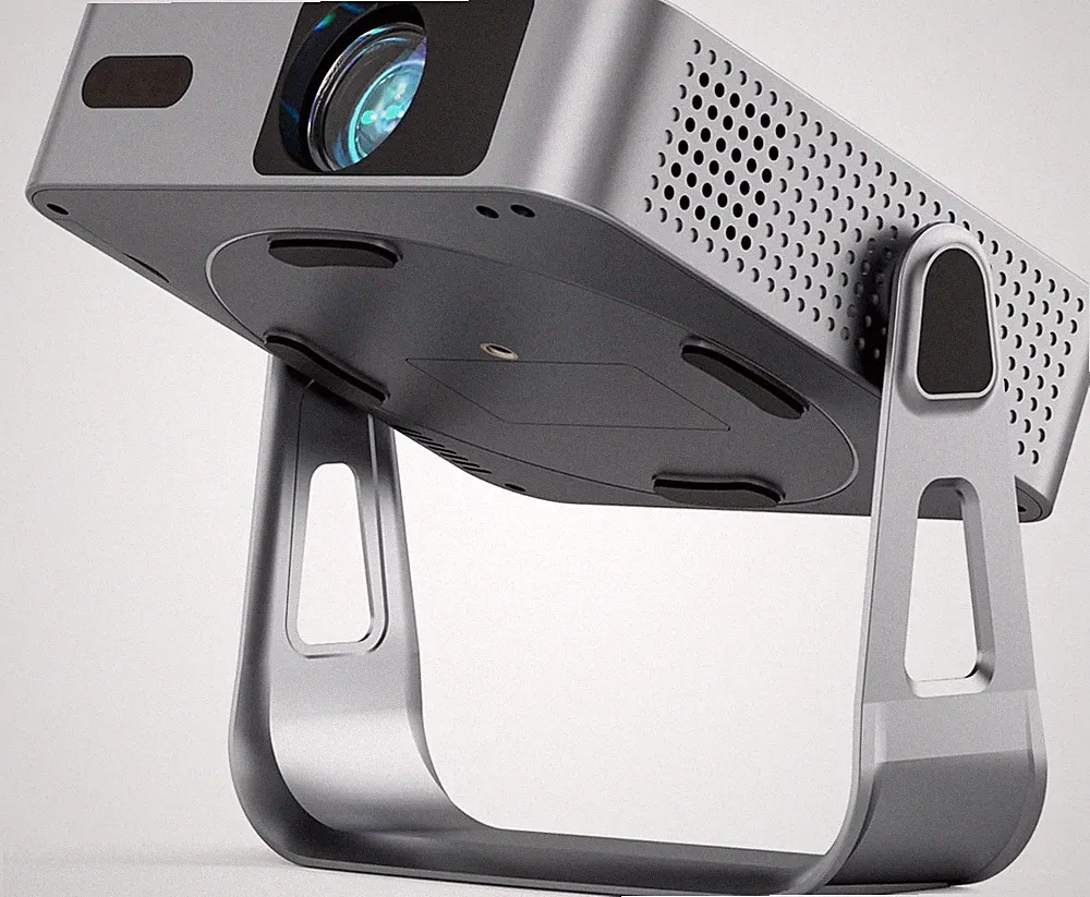 4K Mini-Projektor mit 1080p, WiFi 6, BT 5.2, Autofokus, 360° Stand, integrierte
