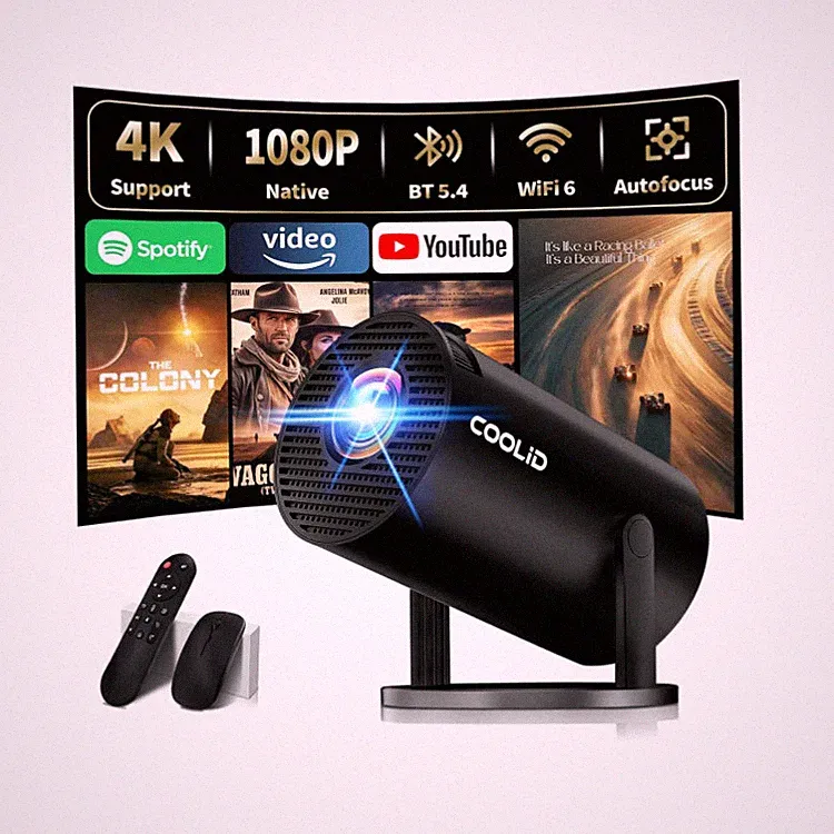 4K Mini Projektor WiFi 6 Bluetooth 180 Drehung Automatisch Kompatibel
