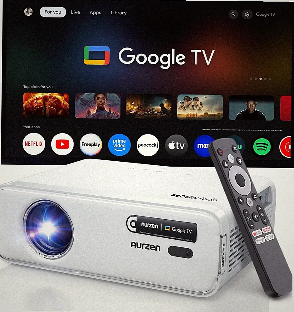 4K Projektor Google TV Smart Home Cinema 100 ANSI Lumens