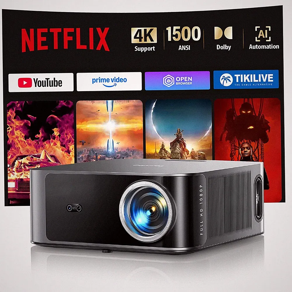 4K Projektor TOPTRO X9 1300 ANSI 1080P Smart Home