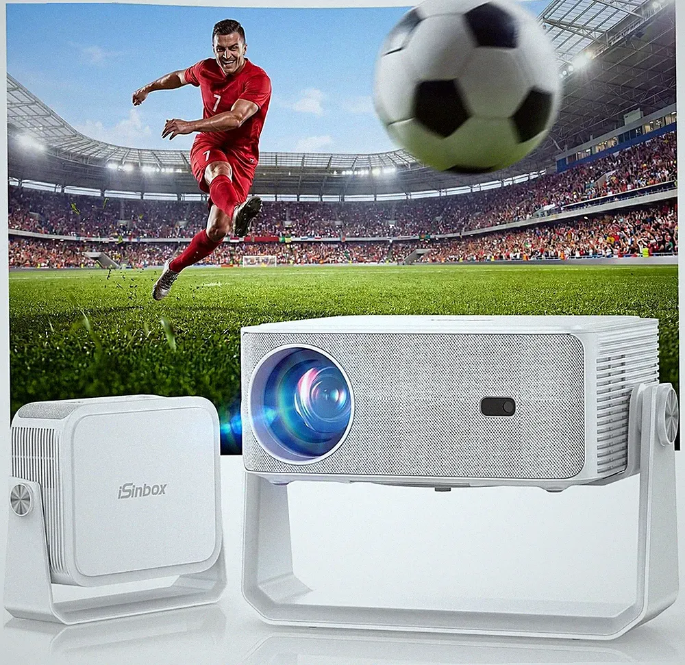 4K Smart Beamer Netflix & 20W Dolby Audio, Heimkino Beamer 1500 ANSI Projector