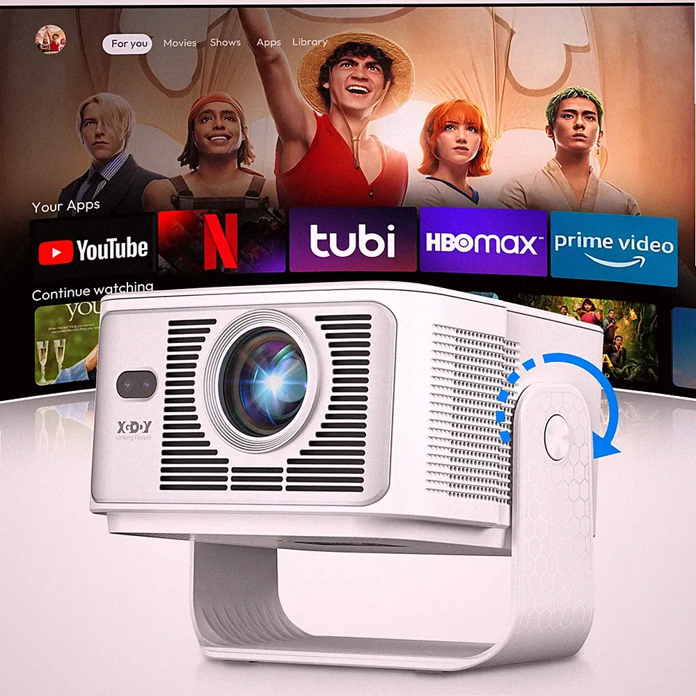 4K UHD Mini Smart Beamer 10000L WiFi Projektor LED Bluetooth Android TV Heimkino
