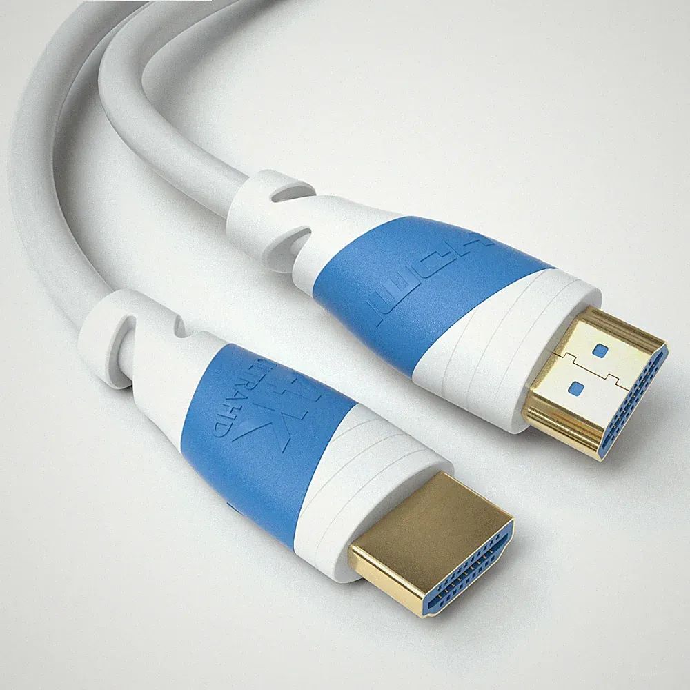 4m HDMI Kabel 2.0 Weiß | 4K U-HD High Speed 3D Ethernet | Für TV PS4 Xbox Beamer