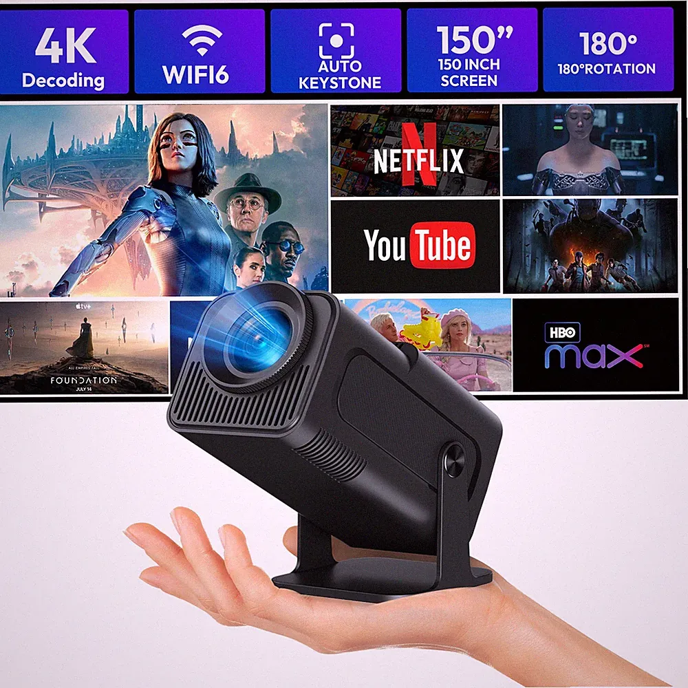 5G 4K Projektor Smart HD LED WiFi Bluetooth HDMI Android Büro Heimkino Beamer DE