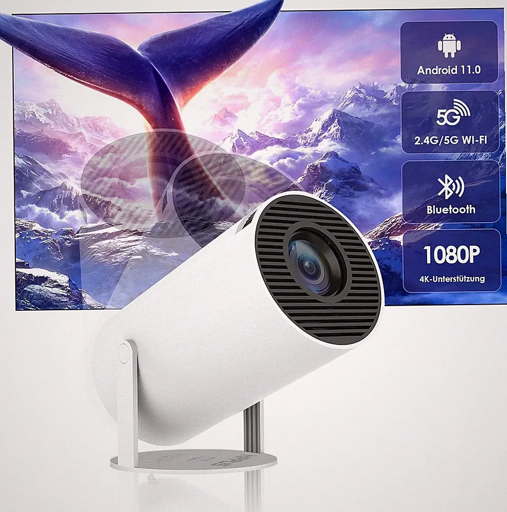 5G Projektor Heimkino WIFI Beamer Mini Full HD Auto-Fokus für Schlafzimmer