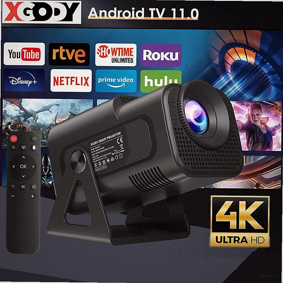 5G WiFi Mini Projektor Android TV tragbarer Video Film Smart Beamer für Heimkino