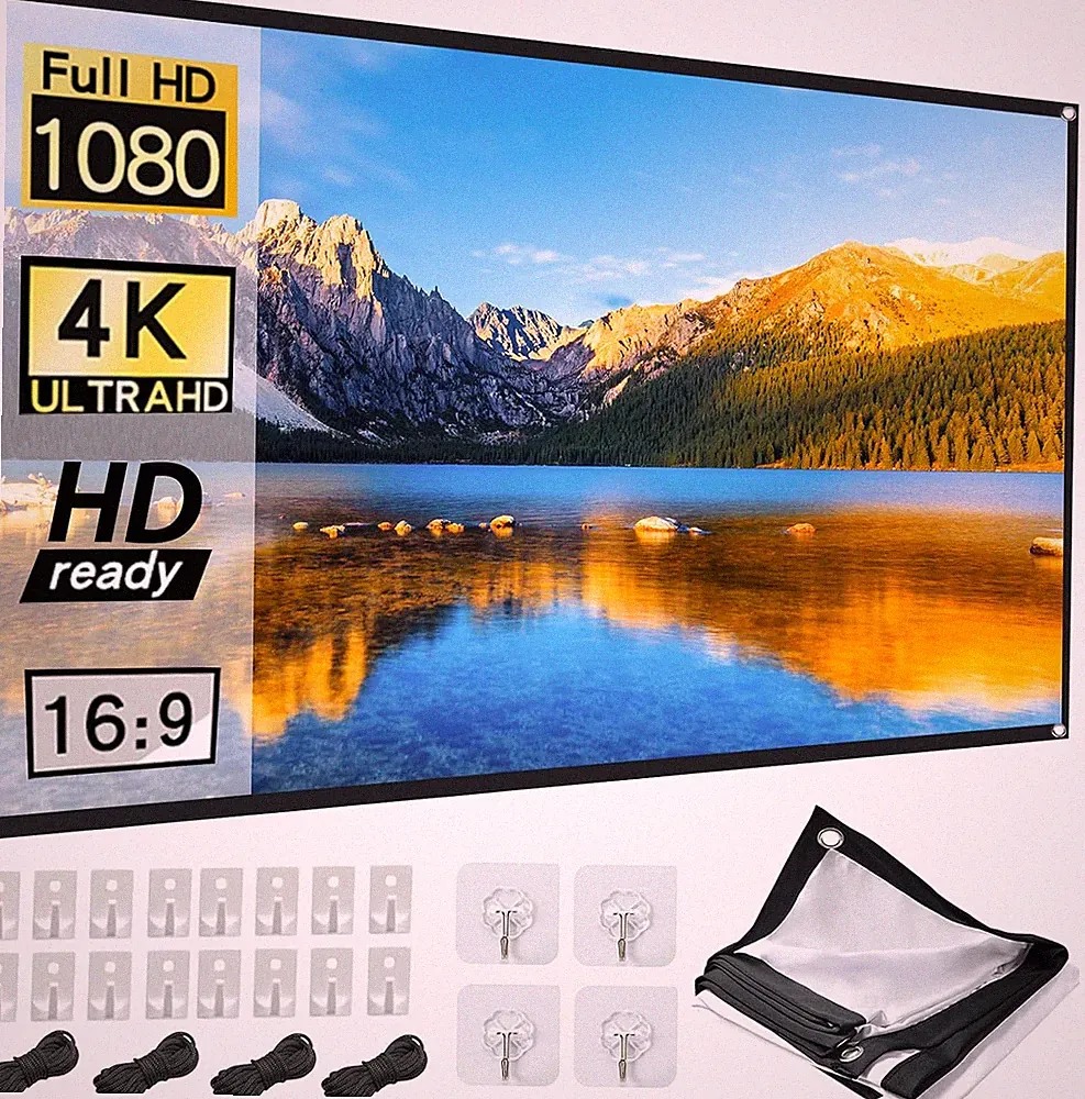 60 Zoll Leinwand Beamer, 16: 9 Beamer Leinwand Projector Screen Projektionsleinw