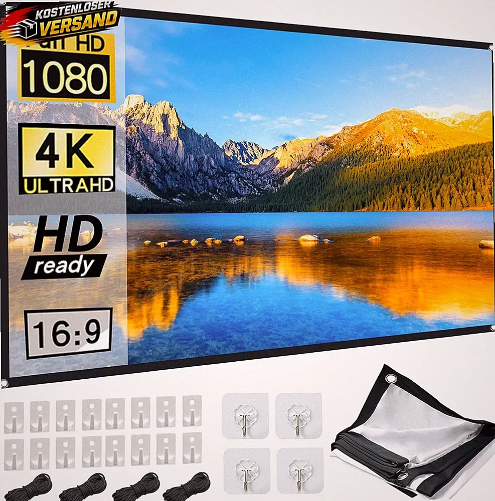60 Zoll Leinwand Beamer, 16: 9 Beamer Leinwand Projector Screen Projektionsleinw