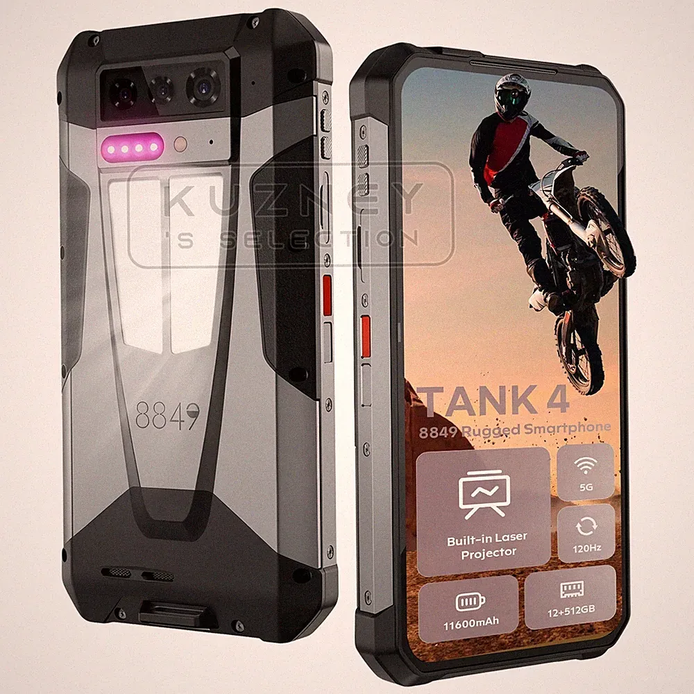 8849 TANK 4 Projektor Handy 11600mAh 24GB+512GB 6,78 Zoll 5G Outdoor Smartphone