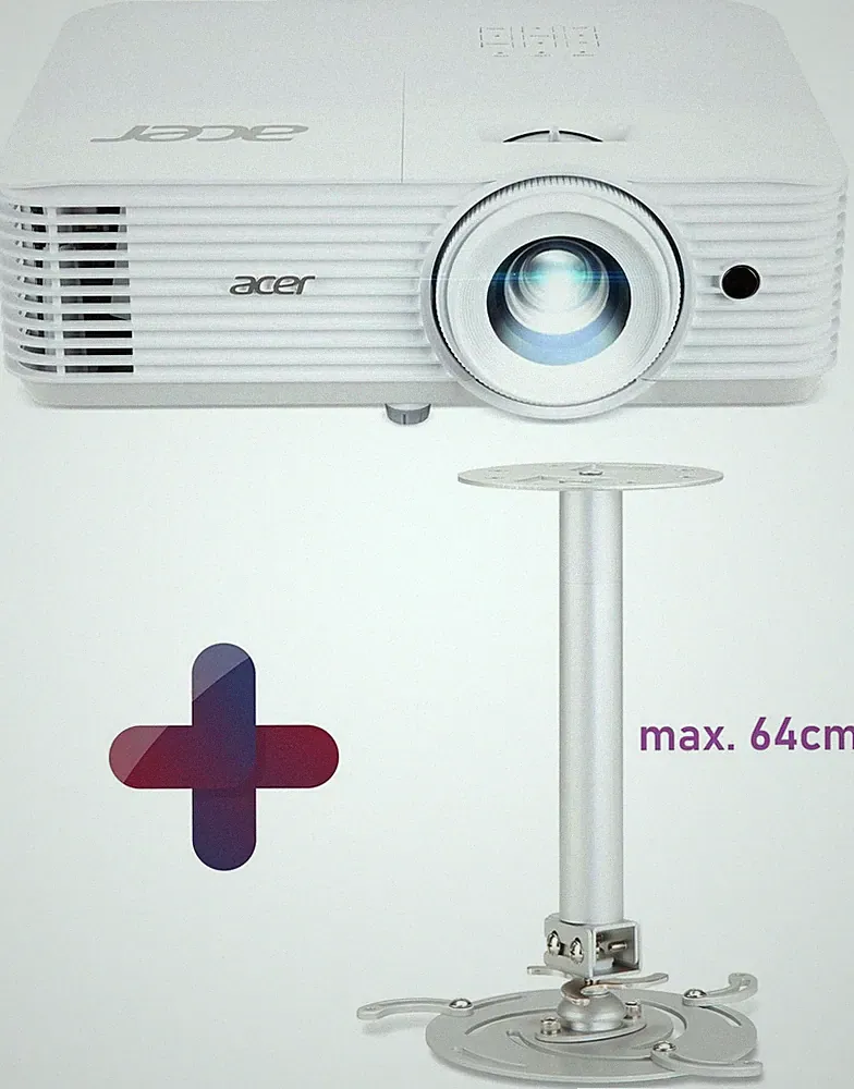 Acer X1528Ki DLP Beamer 5.200 ANSI Lumen inkl. Acer CM-02S Deckenhalterung lang