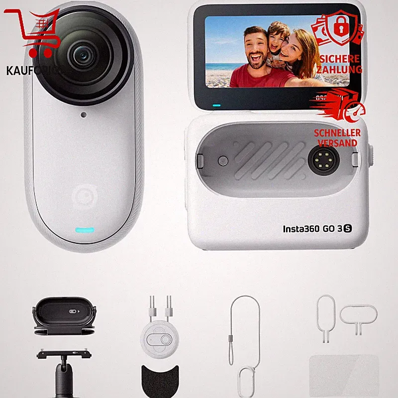 Action-Kamera 4K Tragbar Freihand-POVs 140 min Akku 10 m wasserdicht für Vlogs