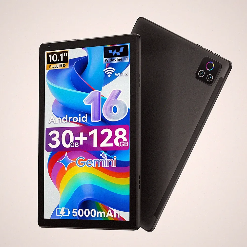 AEEZO 10.1 Zoll Wifi Tablet Andriod16 30GB+128GB 5000mAh LCD Gemini AI WIFI-6