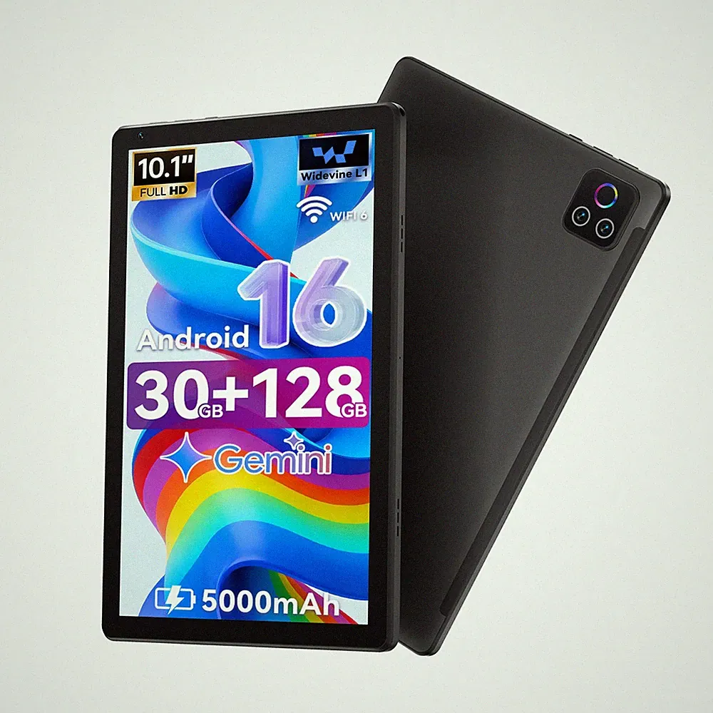 AEEZO 10,1 Zoll WLAN 6 Tablet Andriod 16 30GB+128GB 5000mAh IPS LCD Gemini AI