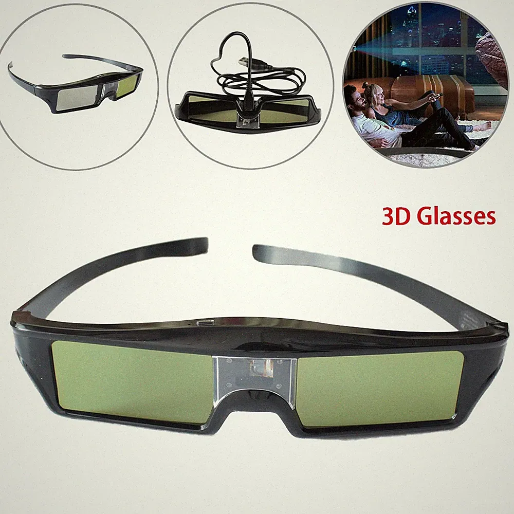 Aktiv Shutter 3D Brille DLP-Link 96-144Hz Akku für Beamer Projektor Universal