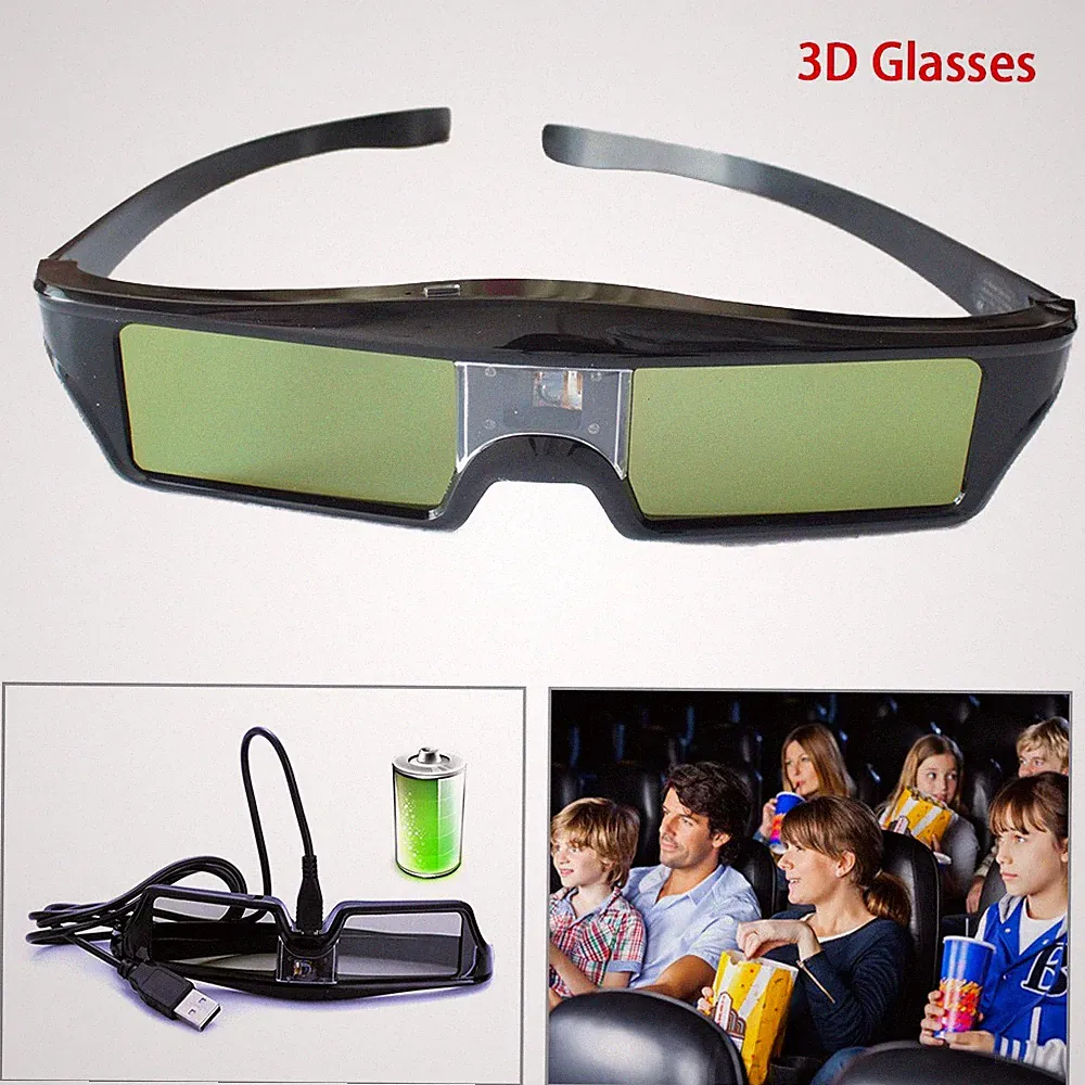 Aktive 3D Brille DLP-Link Shutterbrille 96-144Hz Akku Projektor Acer BenQ Optoma