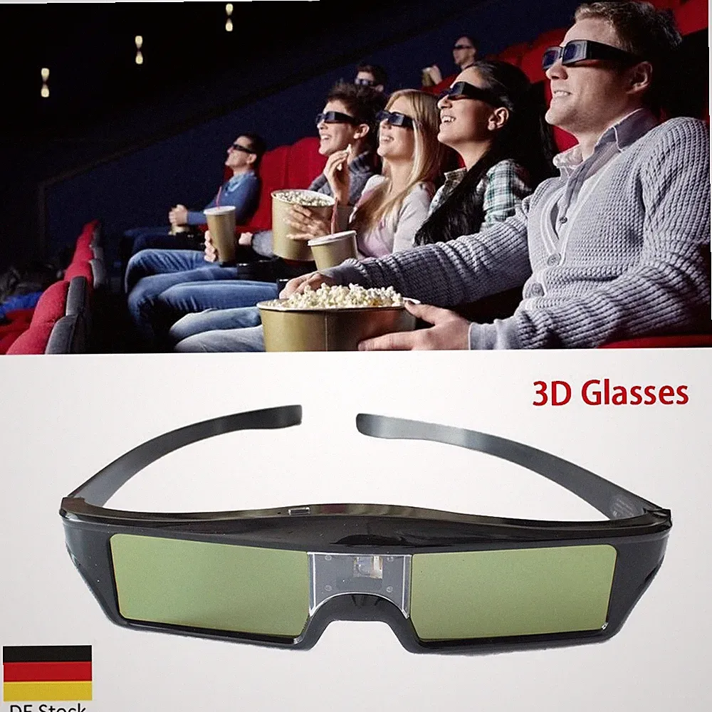 Aktive 3D-Brille Wiederaufladbar für alle 3D-DLP-Projektoren BenQ Acer Optoma