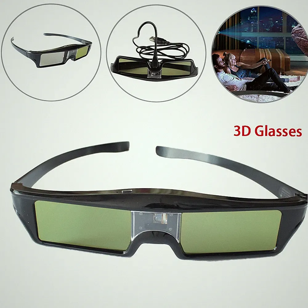 Aktive 3D-Brille Wiederaufladbar für alle 3D-DLP-Projektoren BenQ Acer Optoma