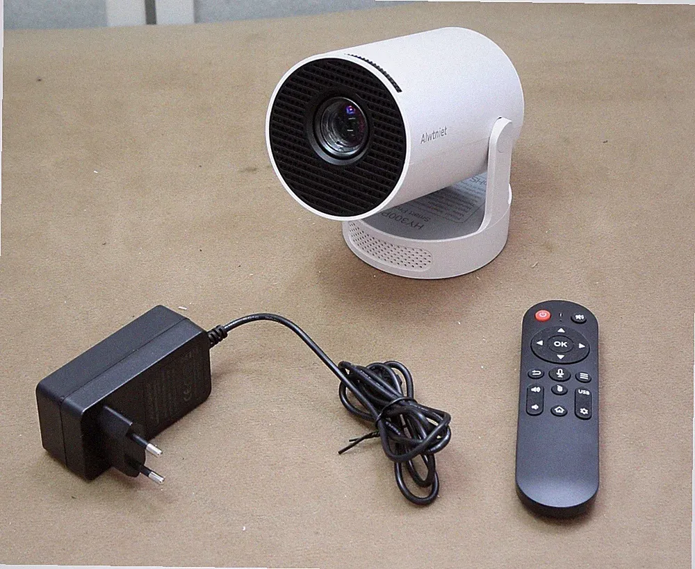 Alwtniet Magcubic HY300Pro+ Mini-Smart Beamer weiss Projektor 720P 200 ANSI