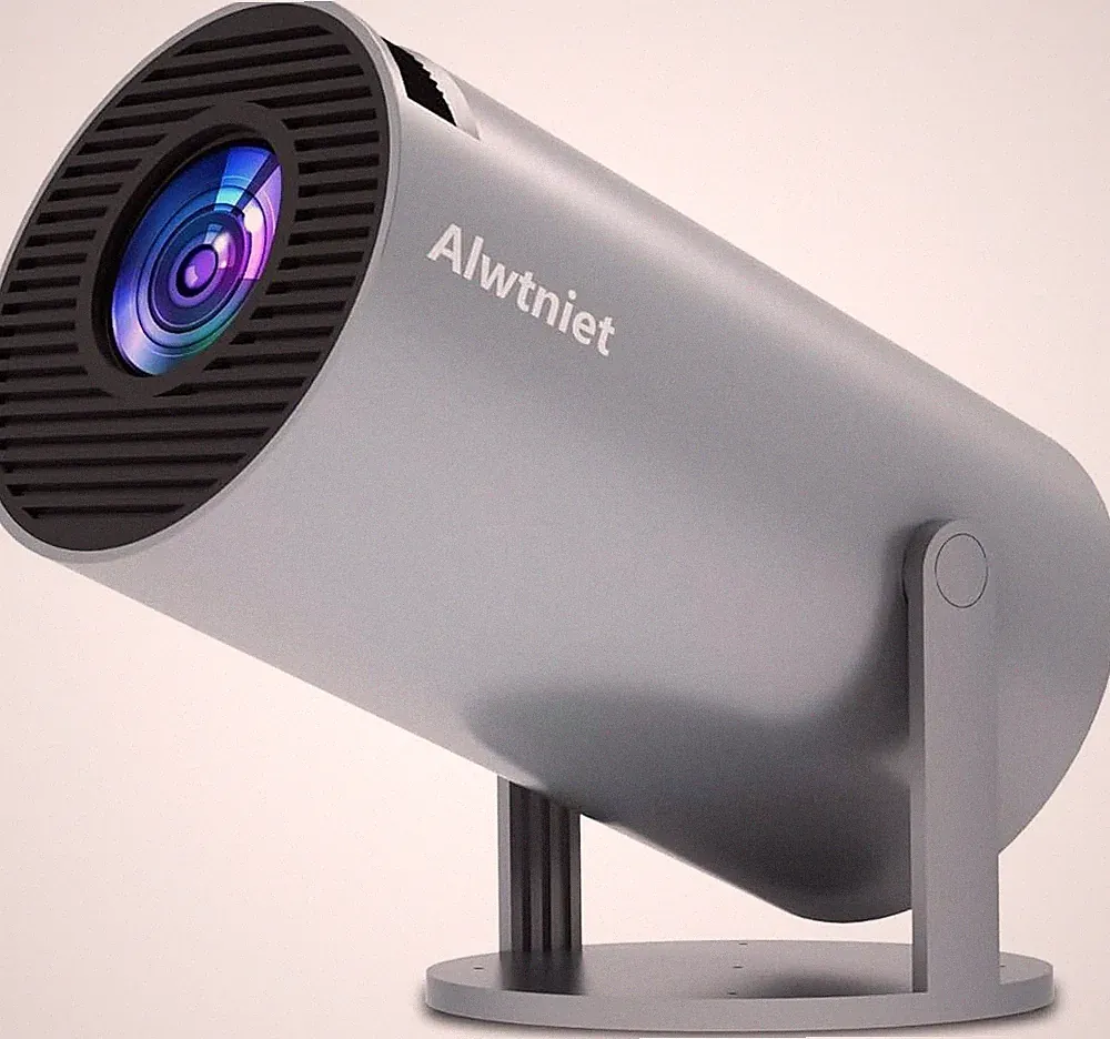 Alwtniet Mini Projektor LCD PROJECTOR HY300 M - Für Telefon Und PC - Grau