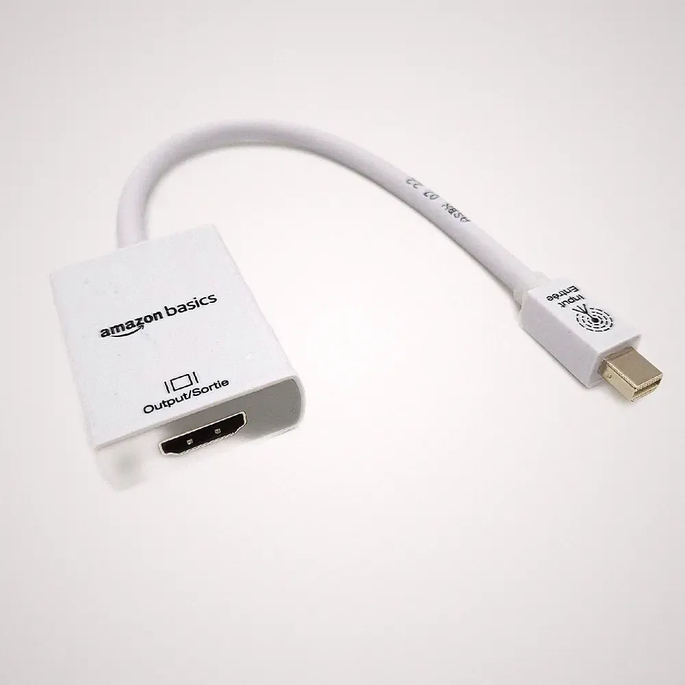 AmazonBasics Adapter Displayport HDMI MacBook Pro Air TV Monitor HDTV Audio Vide