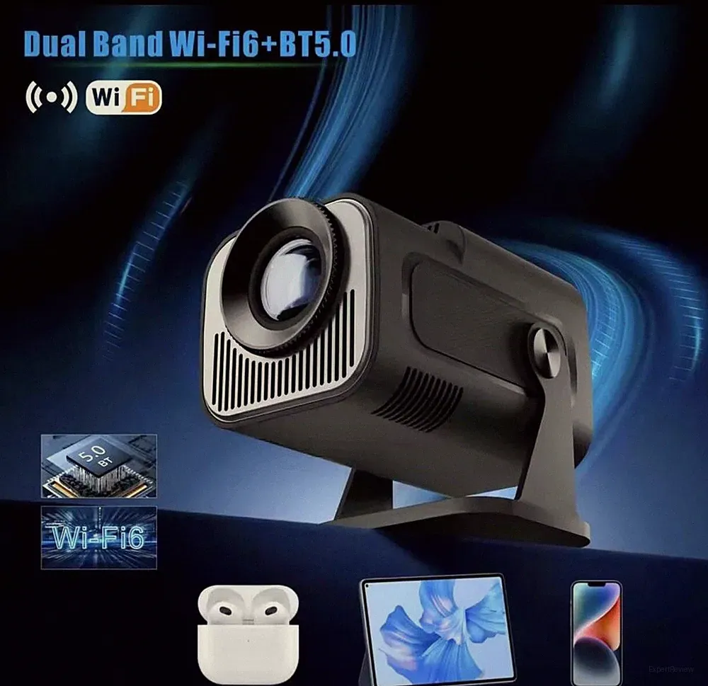 Android 11 Beamer Mini Projektor 4K Full HD Smart TV WiFi 6 Bluetooth Tragbar