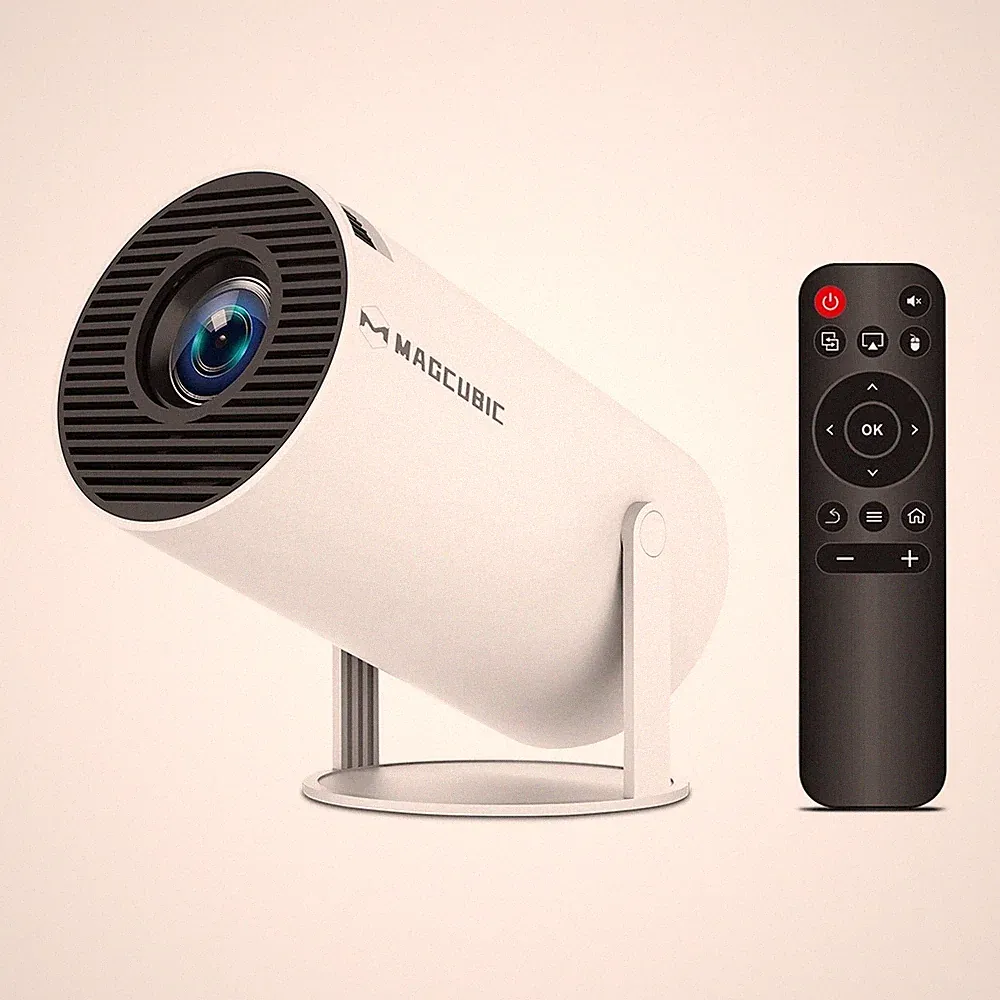 Android 11 Tragbarer 4K Projektor Unterstützt WiFi 6 Bluetooth 5.4 8000 Lumen