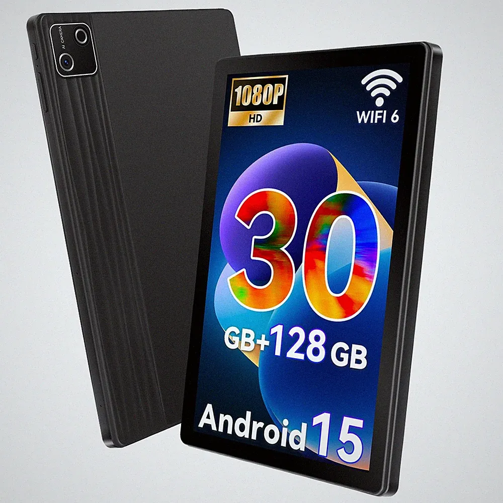 Android 15 Tablet 30GB RAM 128GB ROM 6200mAh Dual Wifi 2.4G+5G Split-Screen PC