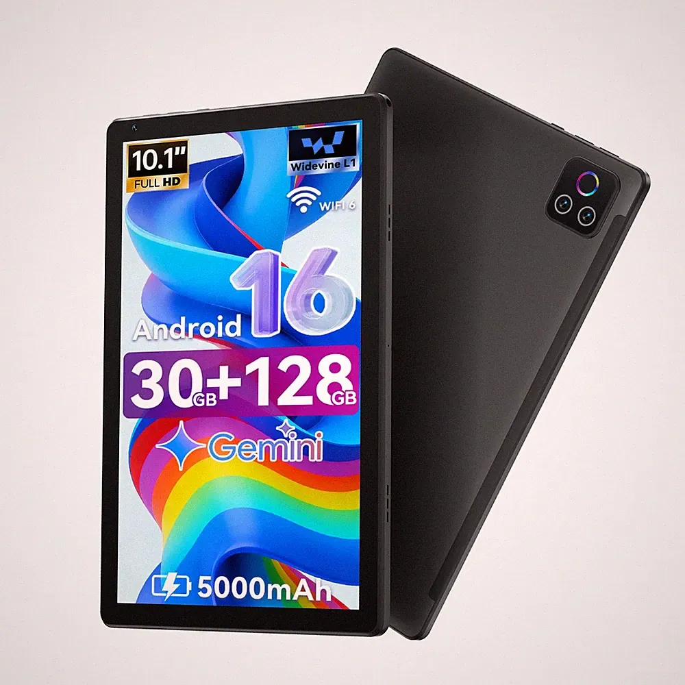 Android 16 Tablet 30GB RAM 128GB ROM Wifi 6 Octa-Core 5MP+8MP Bluetooth FHD 10.1
