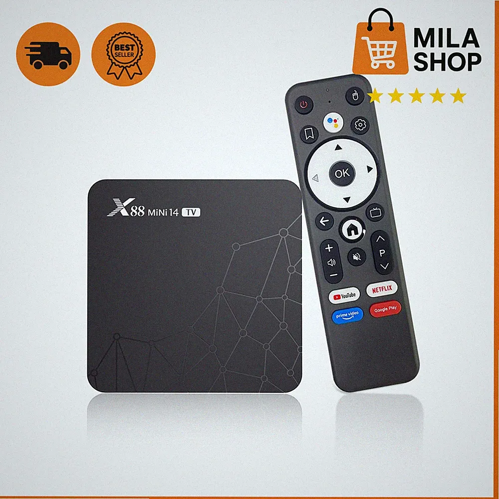Android TV Box 4K HDR10 2GB RAM 16GB ROM Dual WiFi Bluetooth Streaming Media