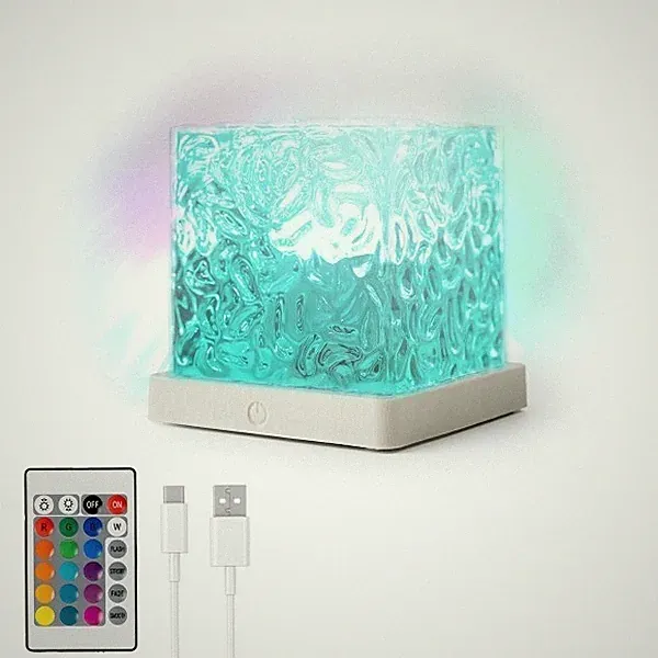 Aurora Borealis LED Projektor 16 Farben Wiederaufladbar Fernbedienung USB C Akku