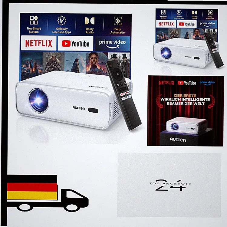 Aurzen D1 4K Beamer | DoIby Audio | 200'' Bild