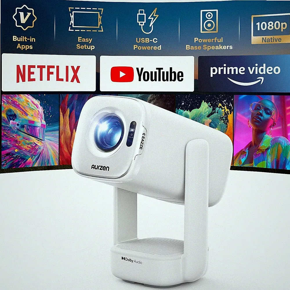 Aurzen D1 air Beamer 1080p Smart Netflix USB-C