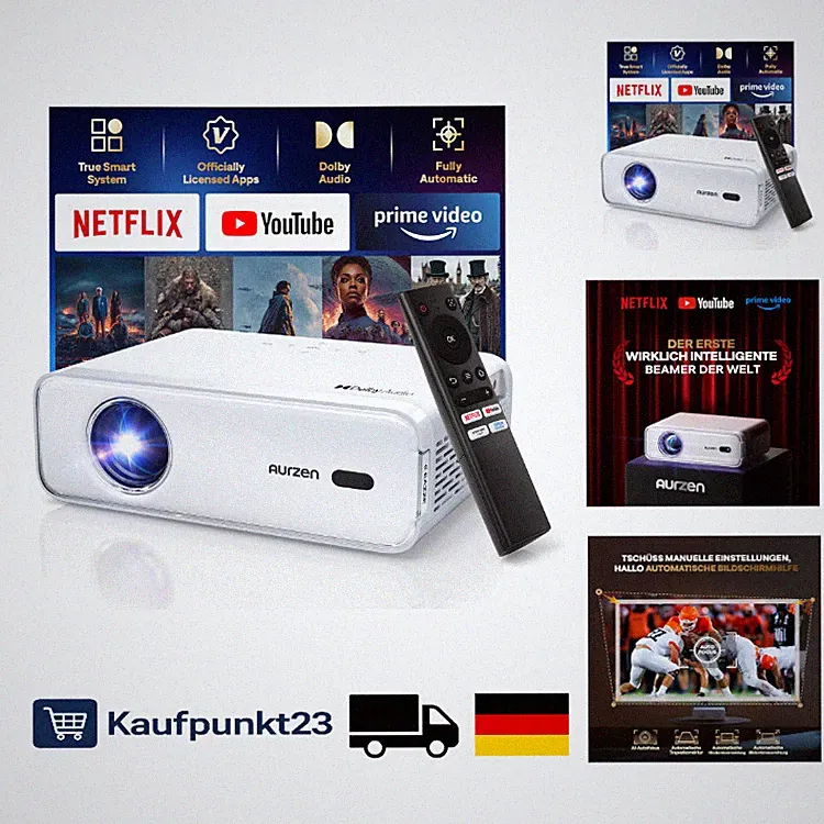 Aurzen EAZZE D1 4K Beamer Netflix Dolby Audio