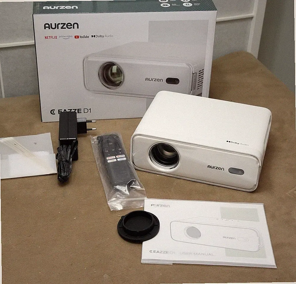 Aurzen EAZZE D1 Smart-Projektor Autofokus, Netflix, Youtube