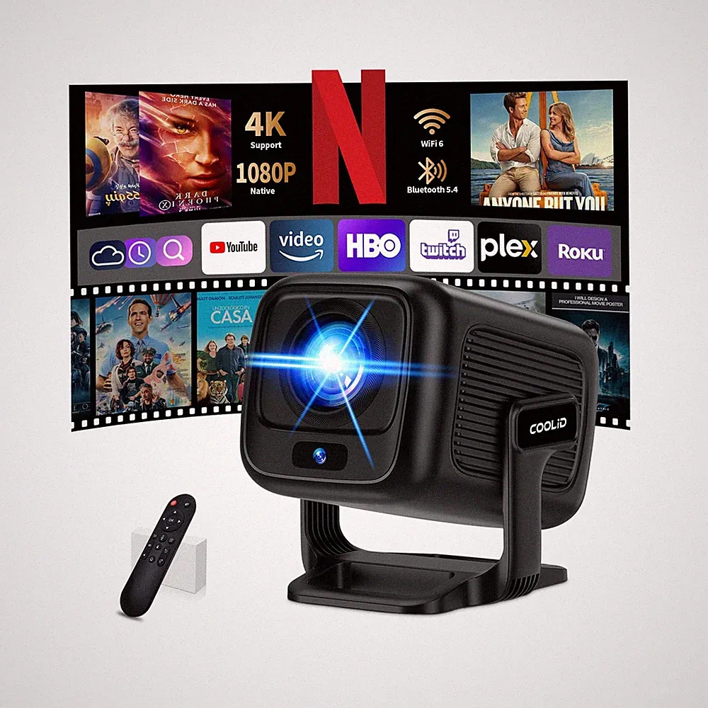 Autofokus & 2026 Upgraded Beamer 4K Projektor Native 1080P Mini Beamer Mit...