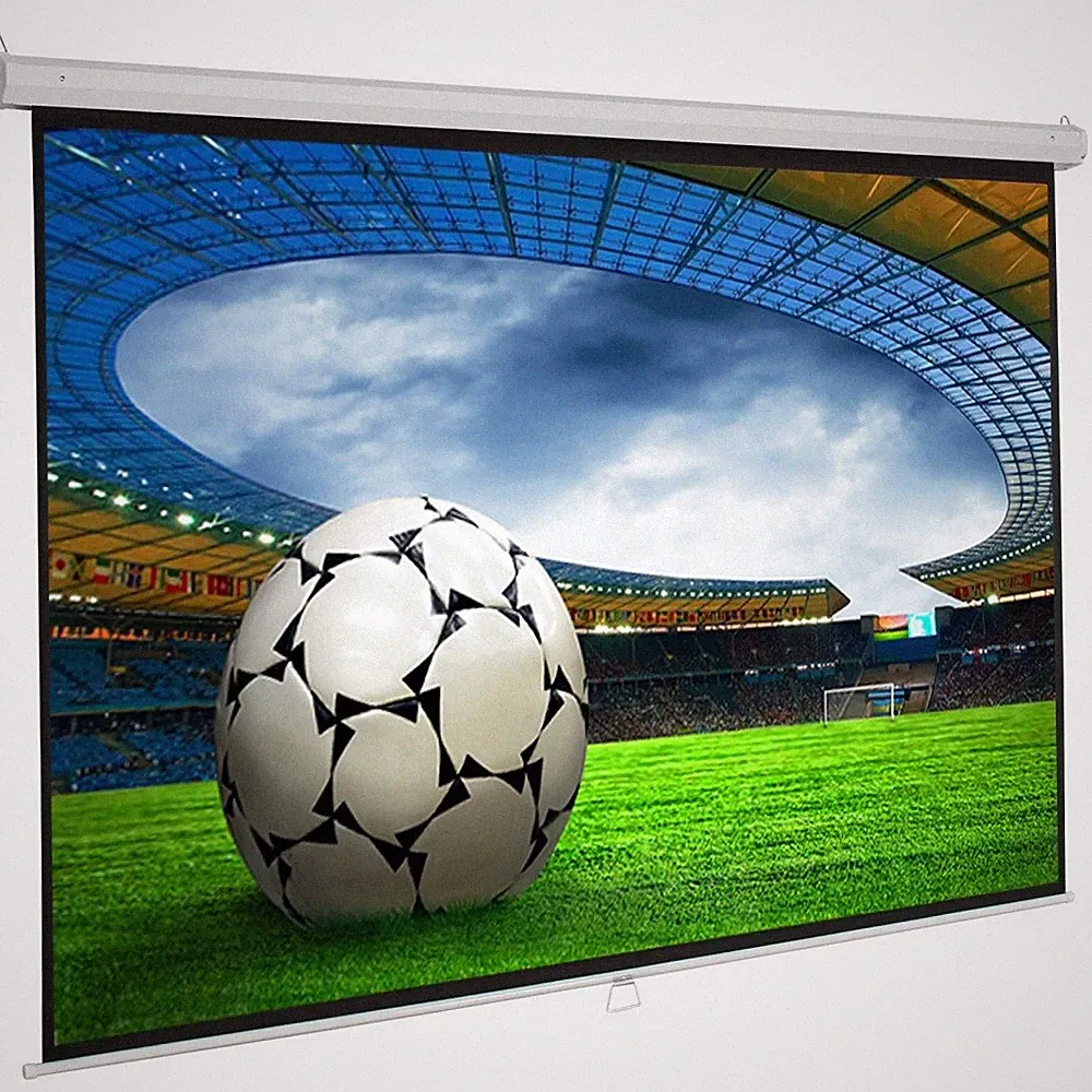 Avlux Base Heimkino Beamer Rolloleinwand 180 x 180 cm 1:1 FULL HD 3D 4K VP24