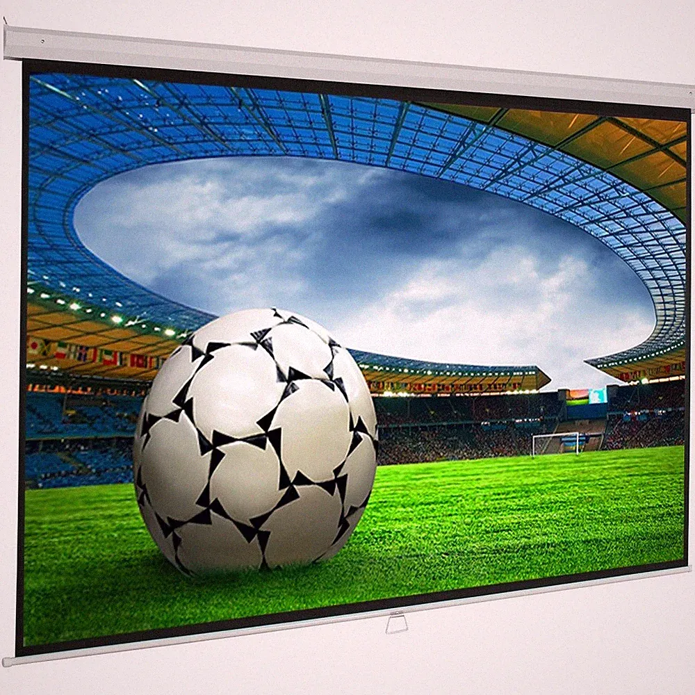 Avlux Base Heimkino Beamer Rolloleinwand 220 x 220 cm 1:1 FULL HD 3D 4K / VP24