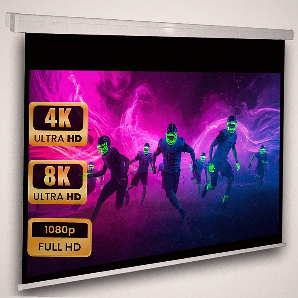 Avlux Beamer Heimkino Rollo Leinwand 214 x 160 cm 4:3 3D FULL HD 4K LCD DLP VP24
