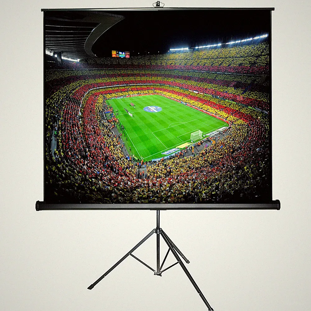 Avlux Heimkino Beamer mobile Stativleinwand mit Tasche 244 x 244 cm 1:1 FULL HD