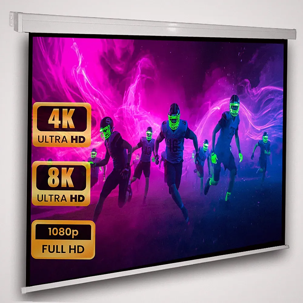 Avlux Heimkino Beamer Rollo Leinwand 214 x 214 cm 1:1 4:3 16:9 LCD DLP LED VP24