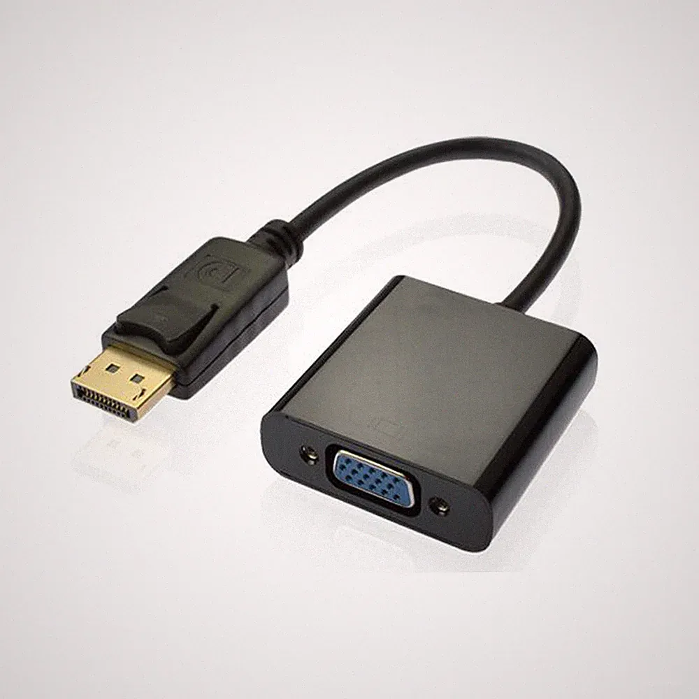B64 DisplayPort zu VGA Adapter DP Stecker auf VGA Buchse Konverter PC Mac Beamer