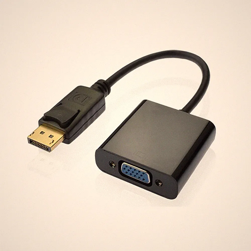 B64 DisplayPort zu VGA Adapter Konverter Stecker VGA Buchse 1080p PC Mac Beamer