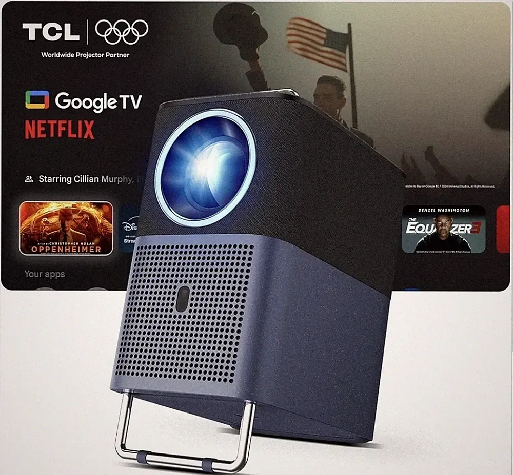 Beamer 4K FHD Unterstützung, Google TV & Netflix offiziell lizenziert 600 ISO Lumen