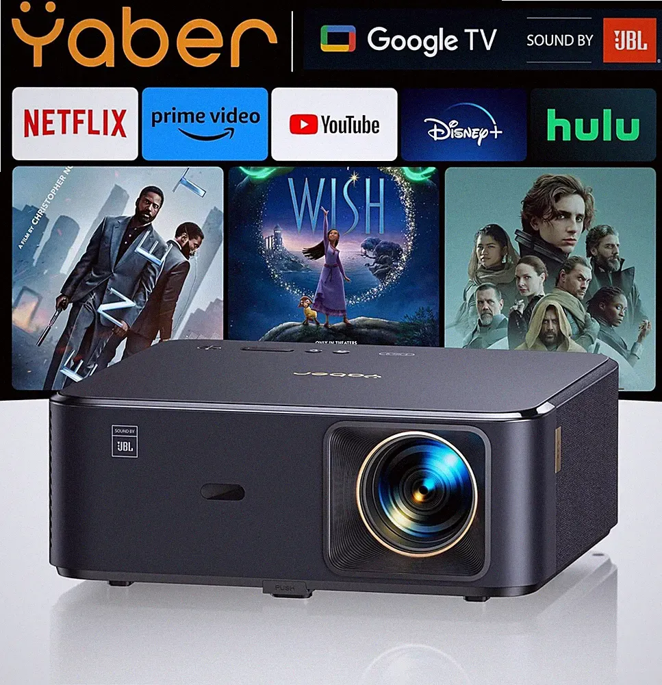 Beamer 4K Mit Android TV 11.0, Sound by JBL, Dolby Audio, NFC, Autofokus, Auto T