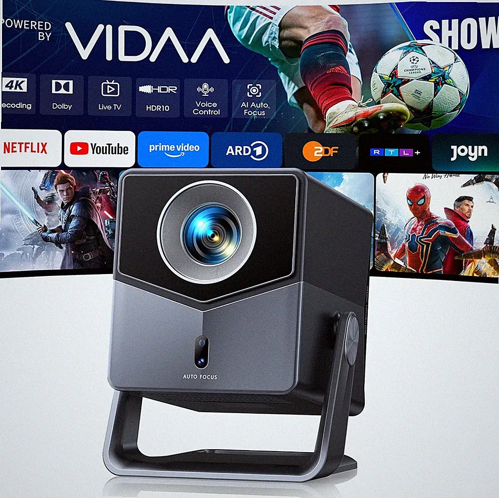 Beamer 4K [Schnellste VIDAA OS] Kompatibel Mit Netflix & Dolby Audio, 1400ANSI 1