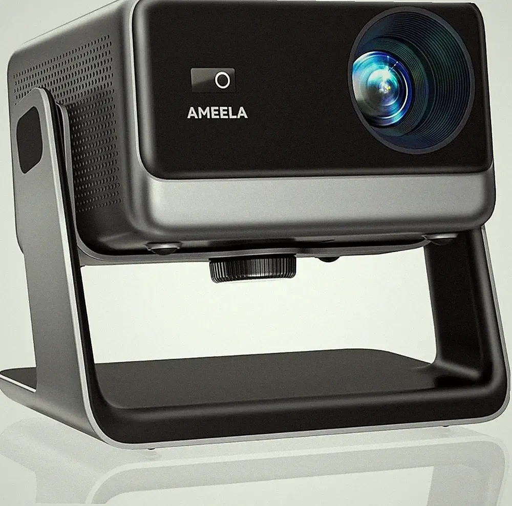 Beamer AMEELA Smart 4k Mini Beamer, 30000 Lumen 1080P mit WiFi, Bluetooth