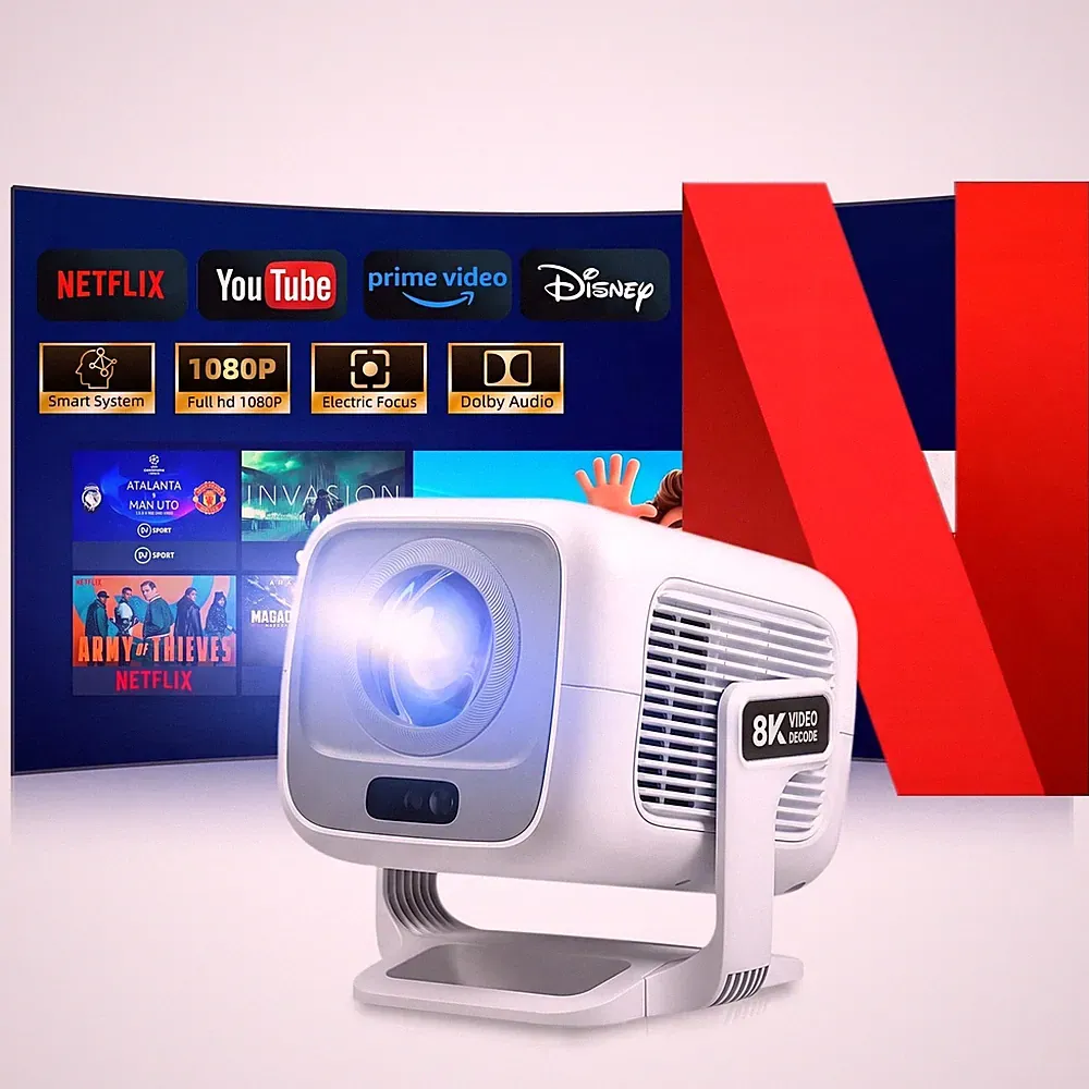 Beamer Heimkino Projektor Smart 4K Full HD Autofokus Kurzdistanz 700 ANSI Lumen
